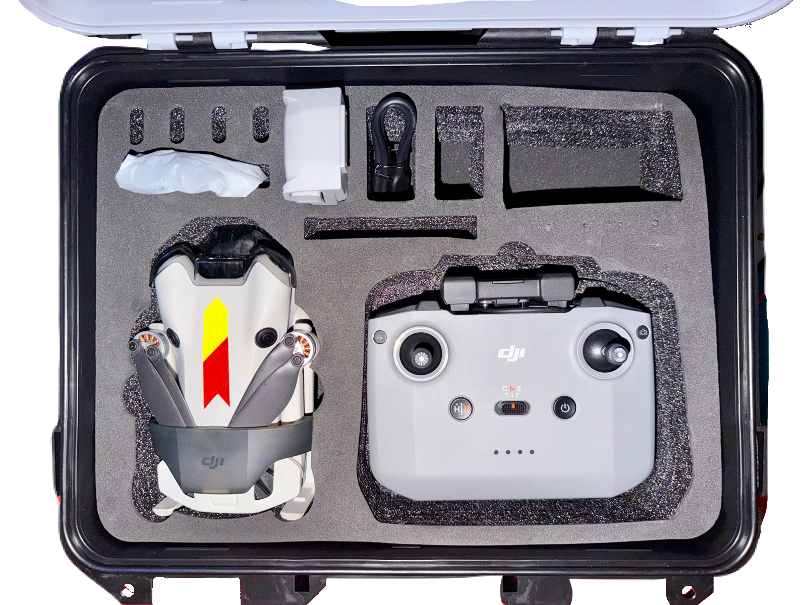 DJI Mini 4 Pro Basic Package with aircraft controller battery charger cable gimbal protector and propellers