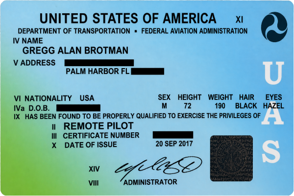 FAA Part 107 Licensed Drone Training FAA Part 107 licensed drone pilot credential supporting DroneEverything drone training