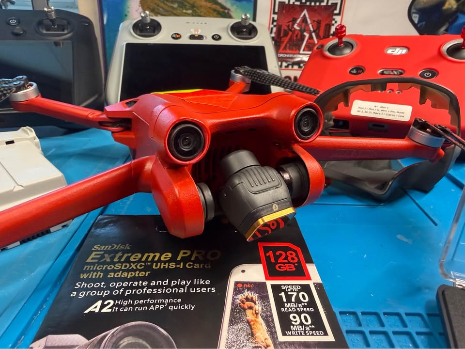 Custom matte red DJI Mini 3 Pro package for sale at DroneEverything