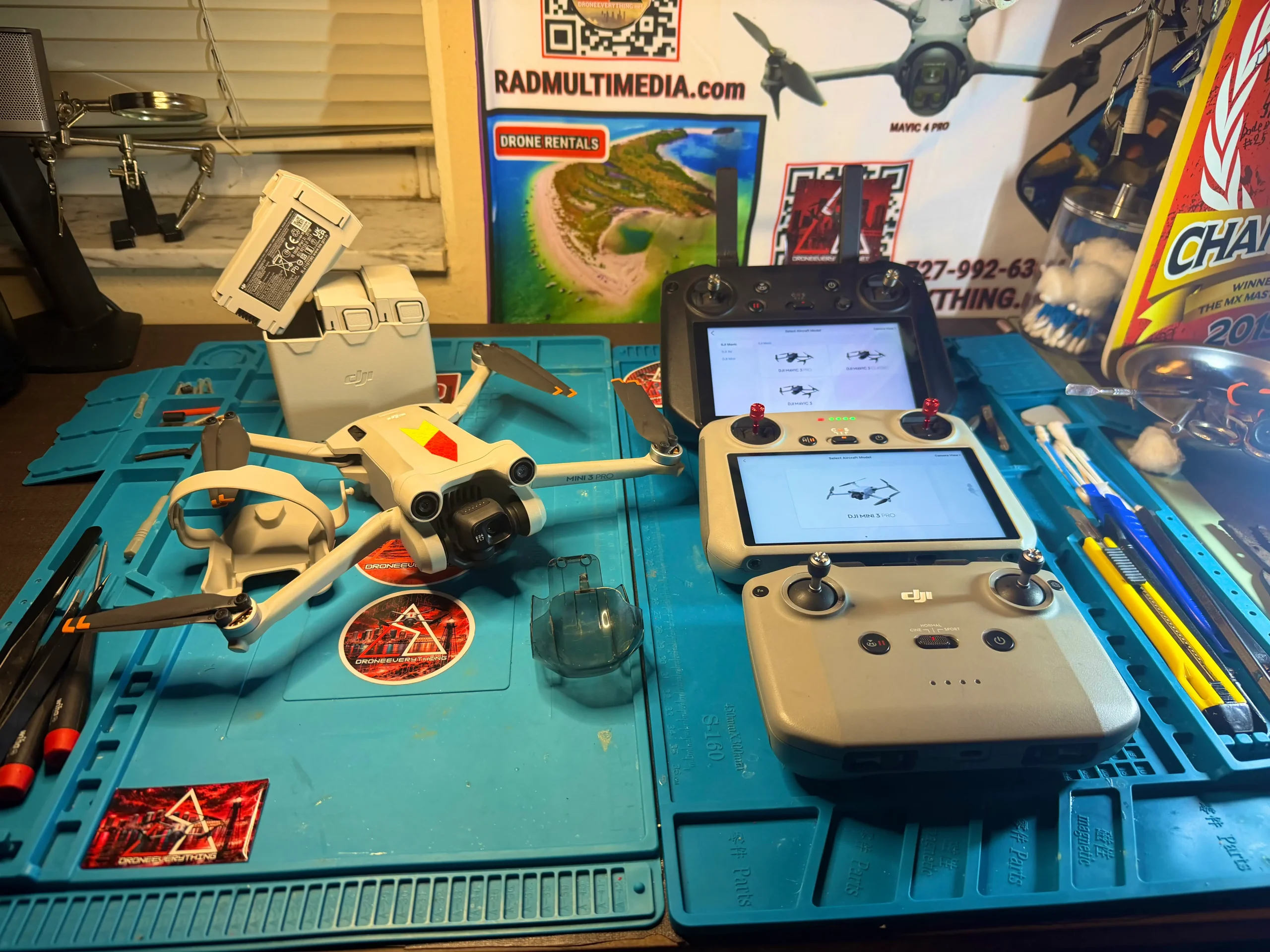 Lightly used DJI Mini 3 Pro Fly More Package with 3 batteries and controller choice at DroneEverything