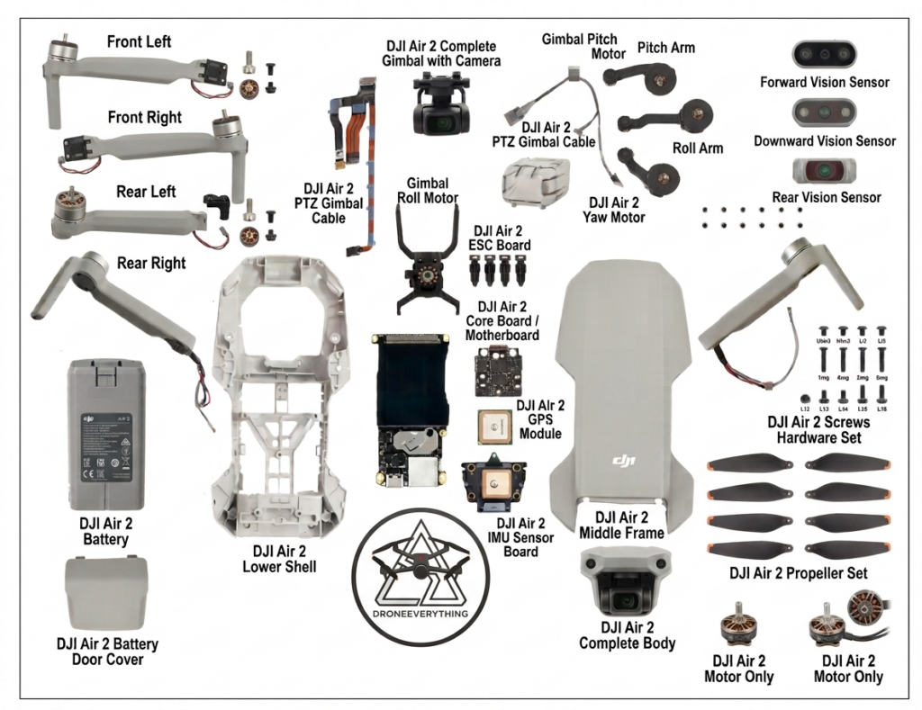 DJI Air 2 Parts Schametic